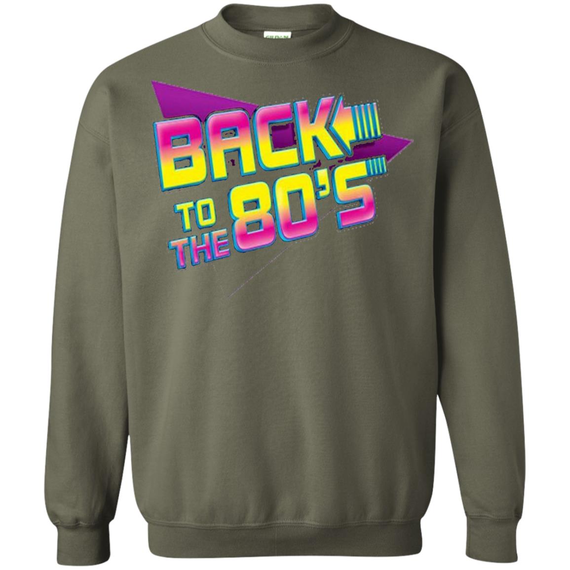 Back To The 80s Graphic Retro Novelty T-shirt Military Green