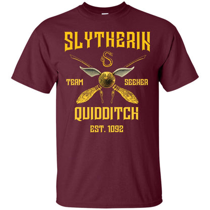 Slytherin Quiddith Team Seeker Est 1092 Harry Potter Shirt Maroon