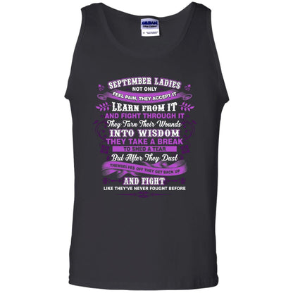 September Ladies Shirt Not Only Feel Pain They Accept It Learn From It They Turn Their Wounds Into Wisdom Black