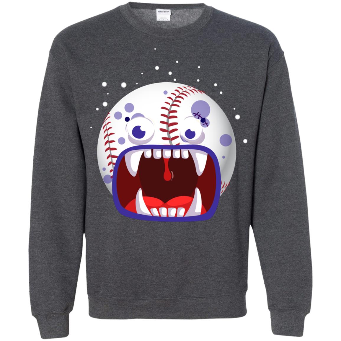Baseball Halloween Shirt Dark Heather