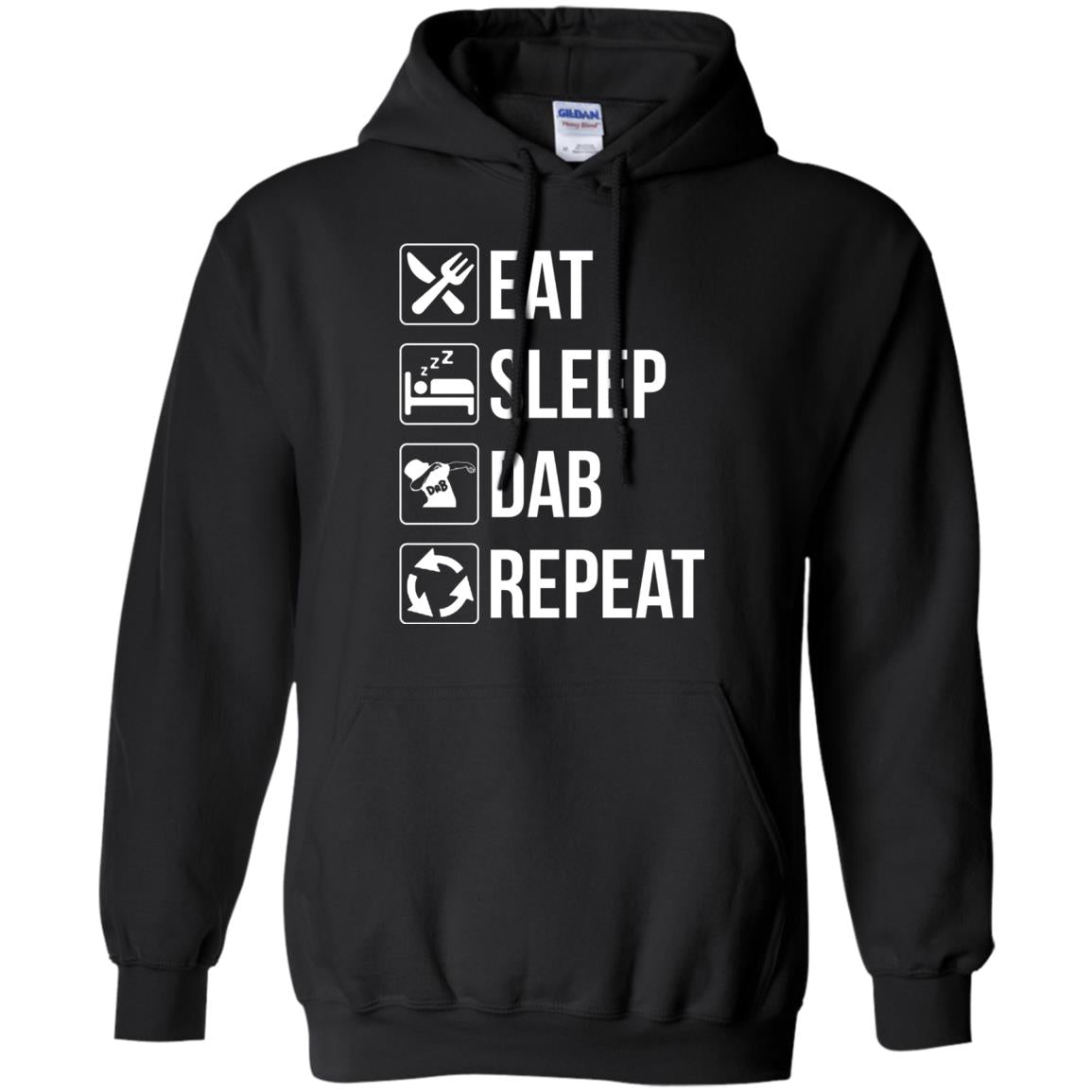 Funny Eat Sleep Dab Repeat T-shirt Black