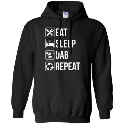 Funny Eat Sleep Dab Repeat T-shirt Black