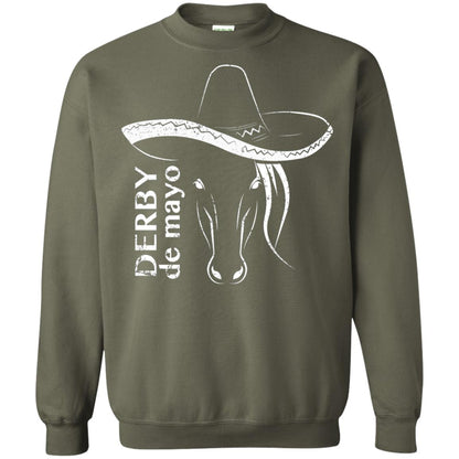 Derby De Mayo Sombrero Horse Race Shirt Military Green