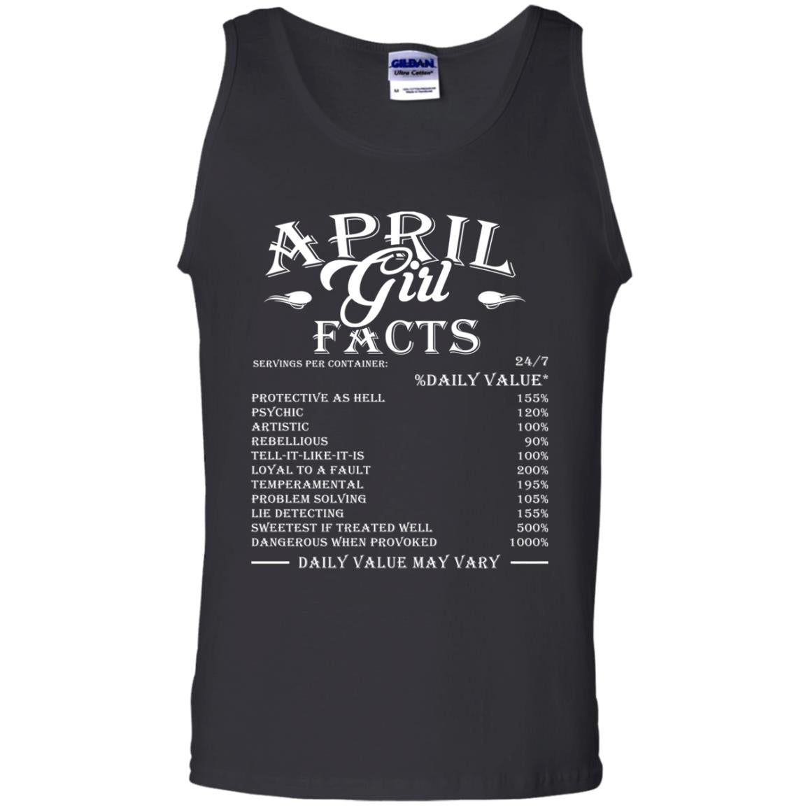 April Girl Facts T-shirt Black