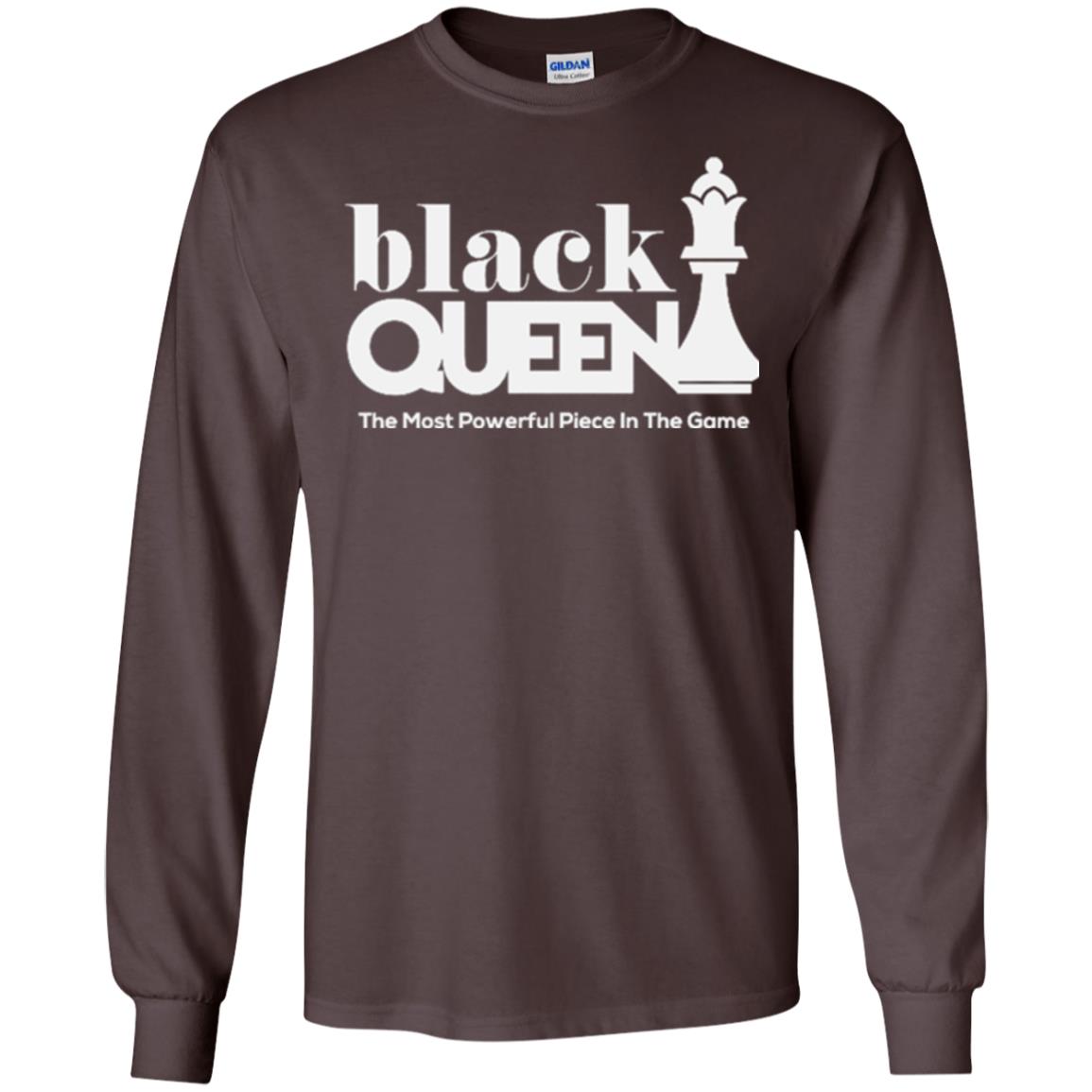 Black Queen The Most Powerful Piece In The Game Proud Black Woman T-shirt Dark Chocolate