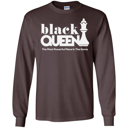 Black Queen The Most Powerful Piece In The Game Proud Black Woman T-shirt Dark Chocolate