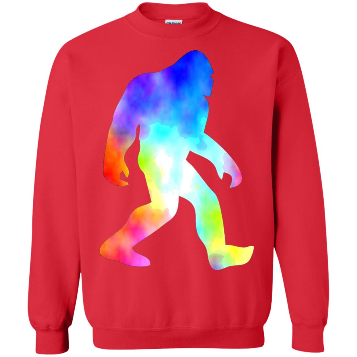 Bigfoot Sasquatch Neon T-shirt Red