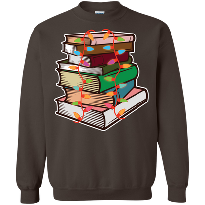 Fairy Lights Christmas Gift T-shirt Book Lover Dark Chocolate