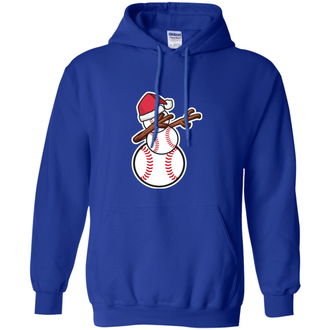 Christmas T-shirt Dabbing Snowman Baseball Royal