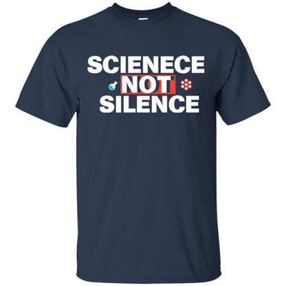 Scientist T-shirt Scienece Not Silence Navy
