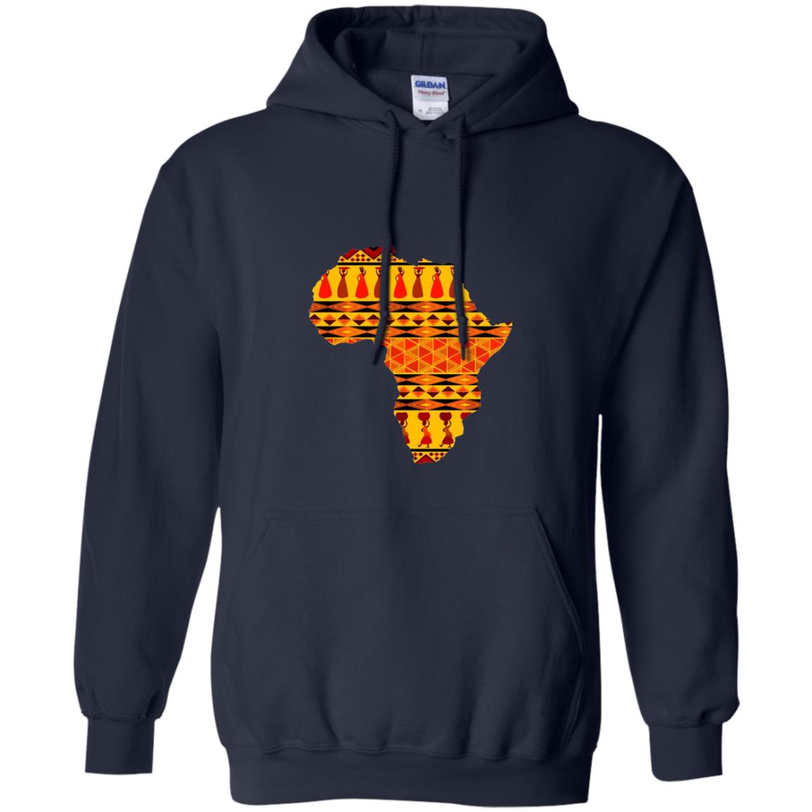 African Pride Ankara Tribal Pattern T-shirt Navy