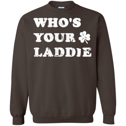 Whos Your Laddie Cute Shamrock T-shirt Dark Chocolate