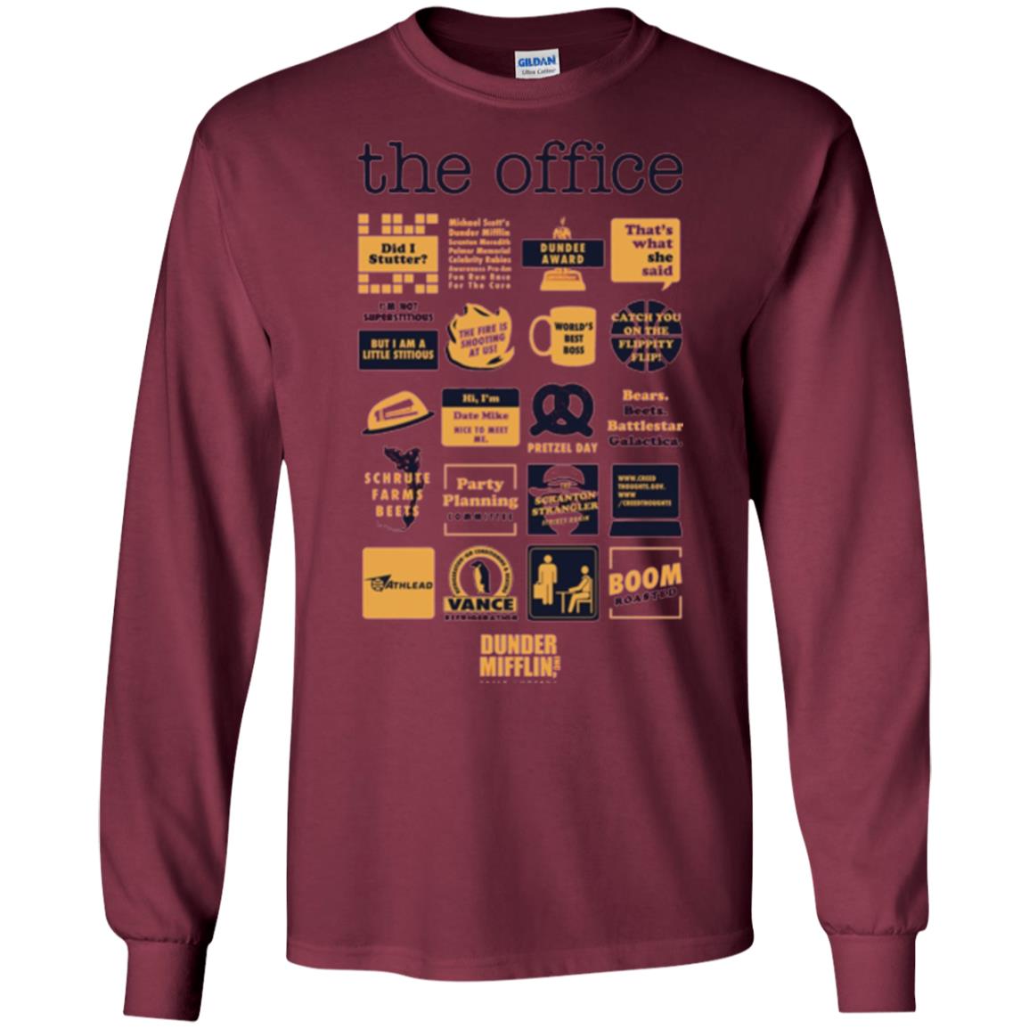 The Office T-shirt Maroon