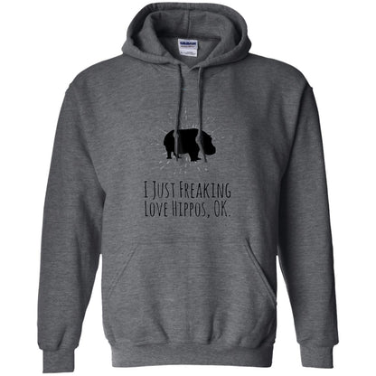 Hippos Lover T-shirt I Just Freaking Love Hippos Ok Dark Heather