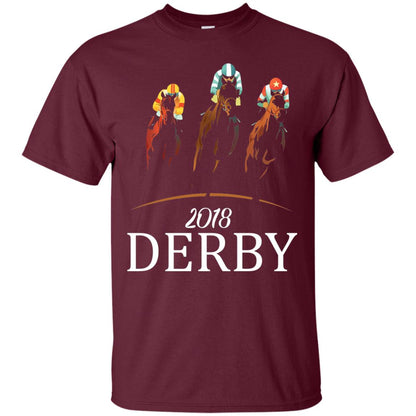 Derby 2018 Jockey Horse Racing T-shirt Maroon