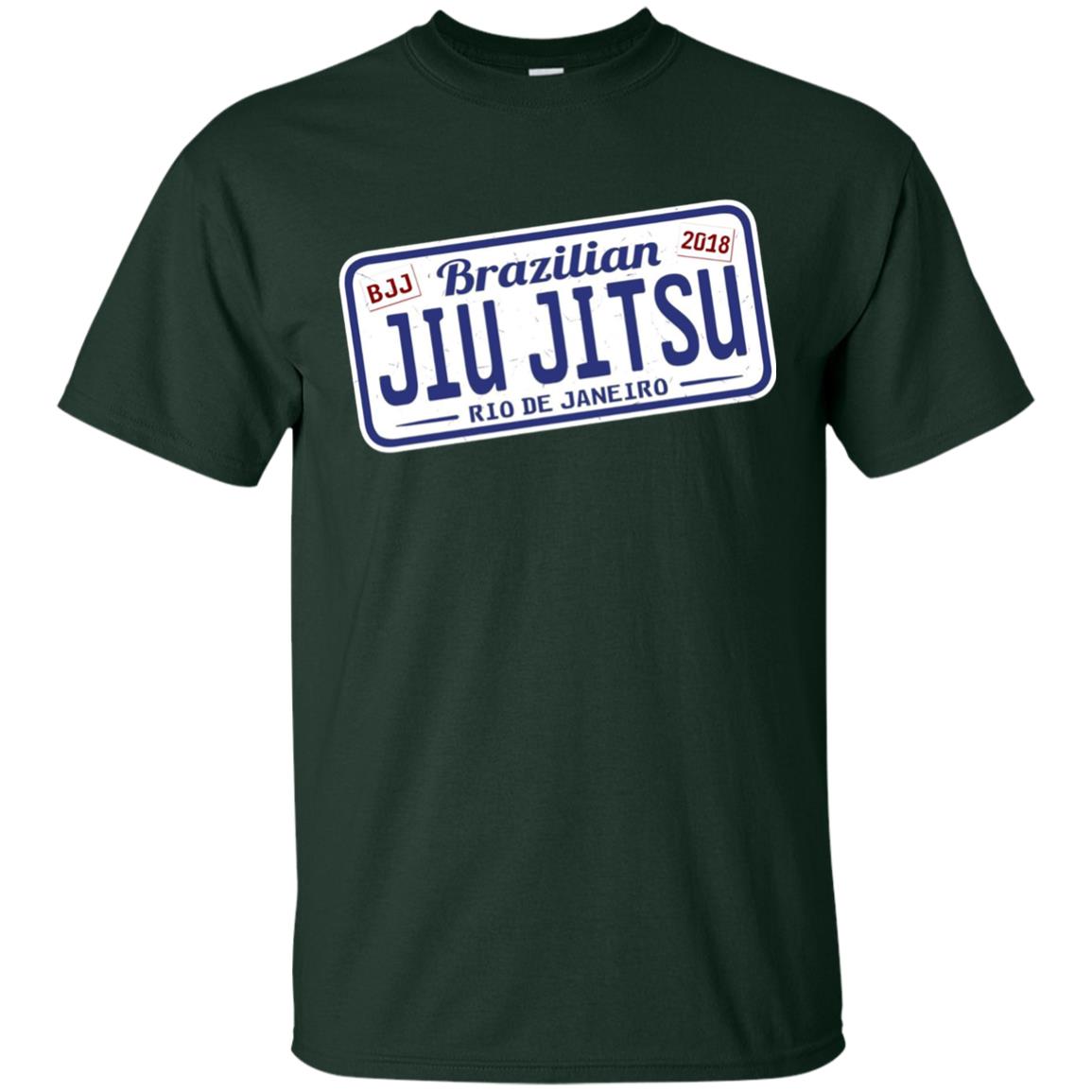 Funny Jiu Jitsu Bjj License Plate T-shirt Forest