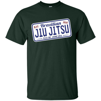 Funny Jiu Jitsu Bjj License Plate T-shirt Forest