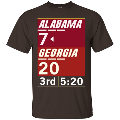 Football Lover T-shirt Alabama 26-23 Comeback Win 2-sided Dark Chocolate