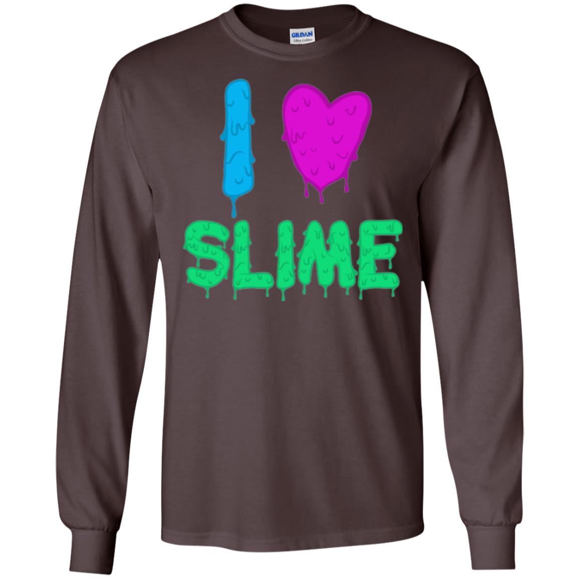 I Love Slime T-shirt Slime Lovers Dark Chocolate