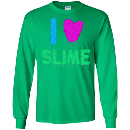 I Love Slime T-shirt Slime Lovers Irish Green