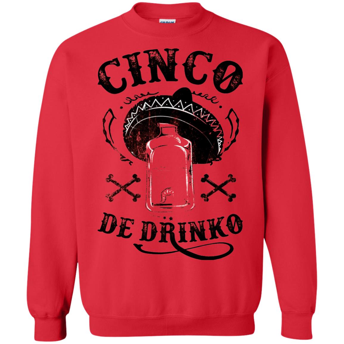Badass Cinco De Drinko T-shirt Funny Cinco De Mayo Red