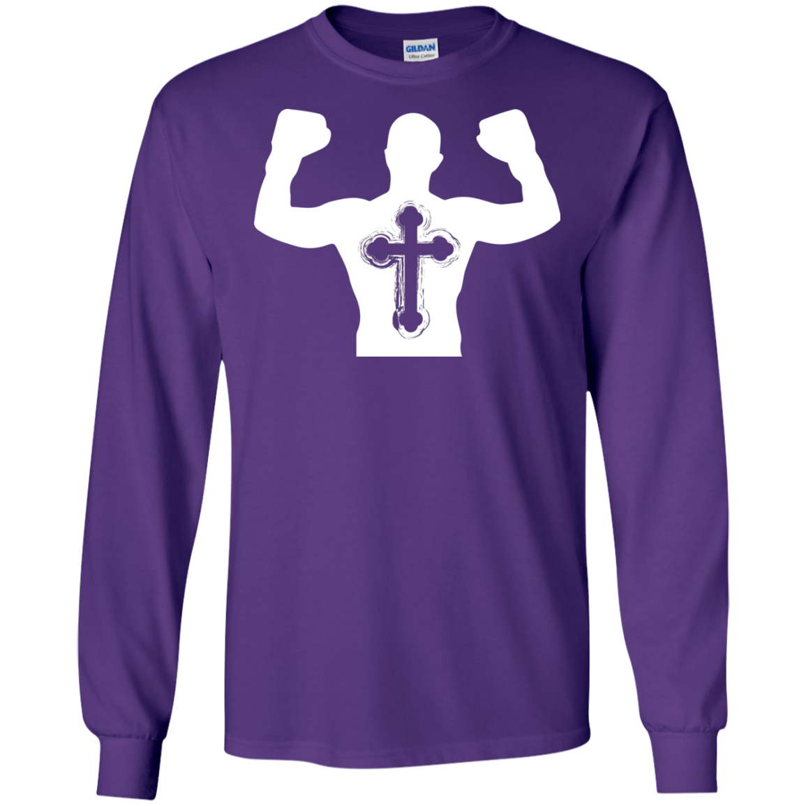 Christian Gym Exercise Workout T-shirt Purple