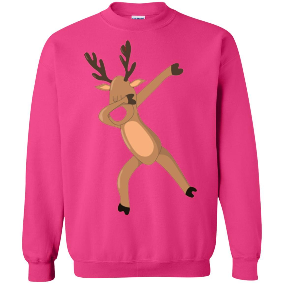 Christmas T-shirt Dabbing Reindeer Heliconia