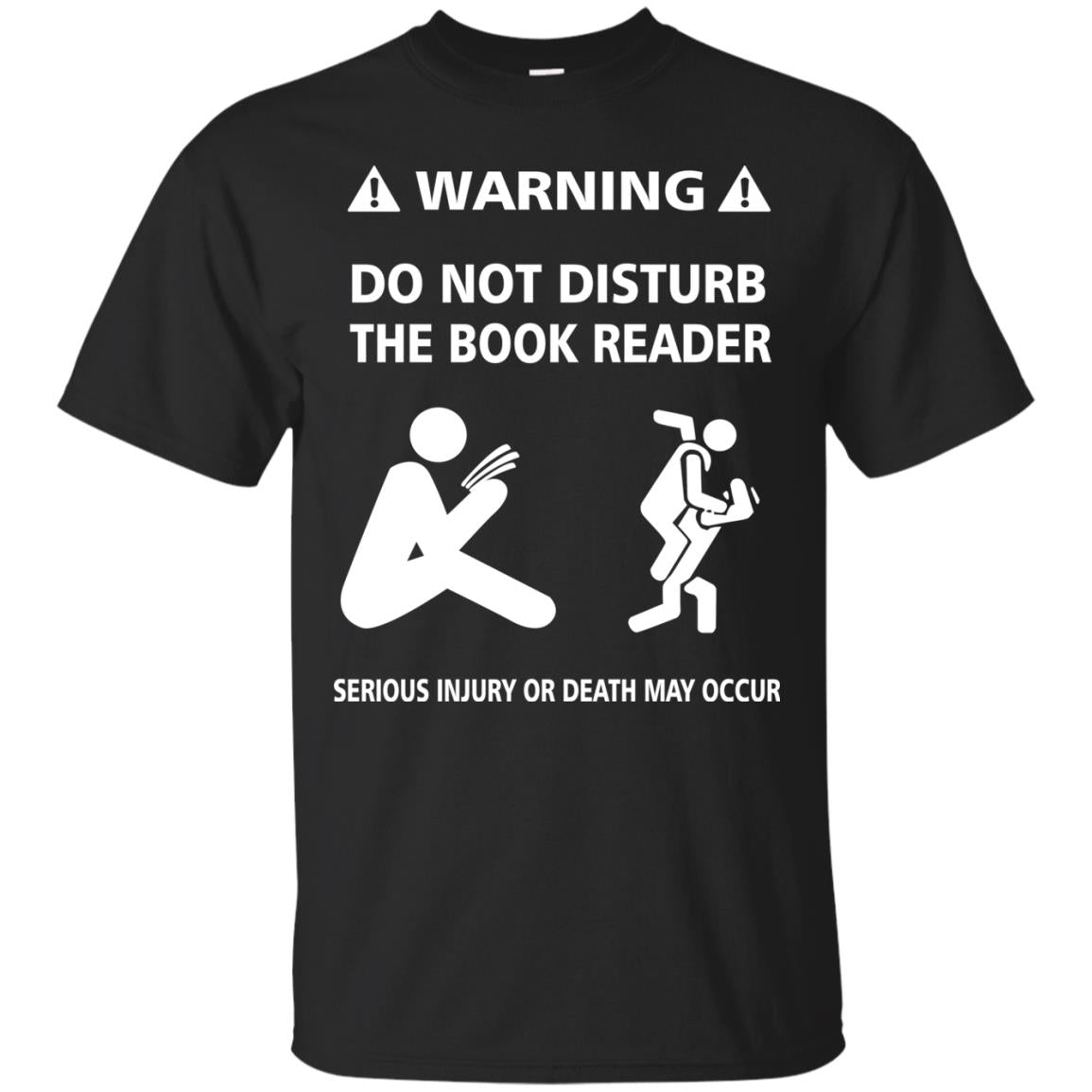 Warning Do Not Disturb The Book Reader Serious Injury Or Death May Occur Black