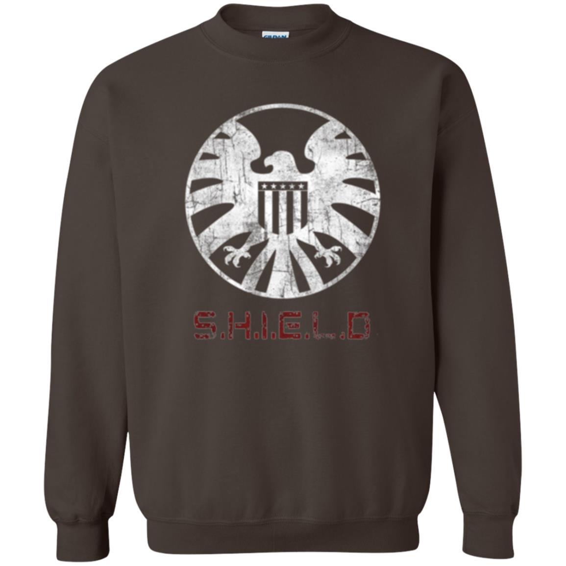 Film T-shirt Agents Of Shield Distressed Logo Graphic Dark Chocolate