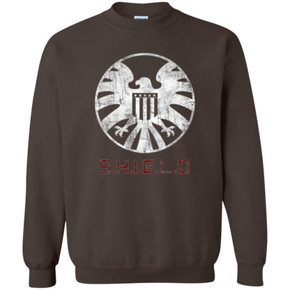 Film T-shirt Agents Of Shield Distressed Logo Graphic Dark Chocolate