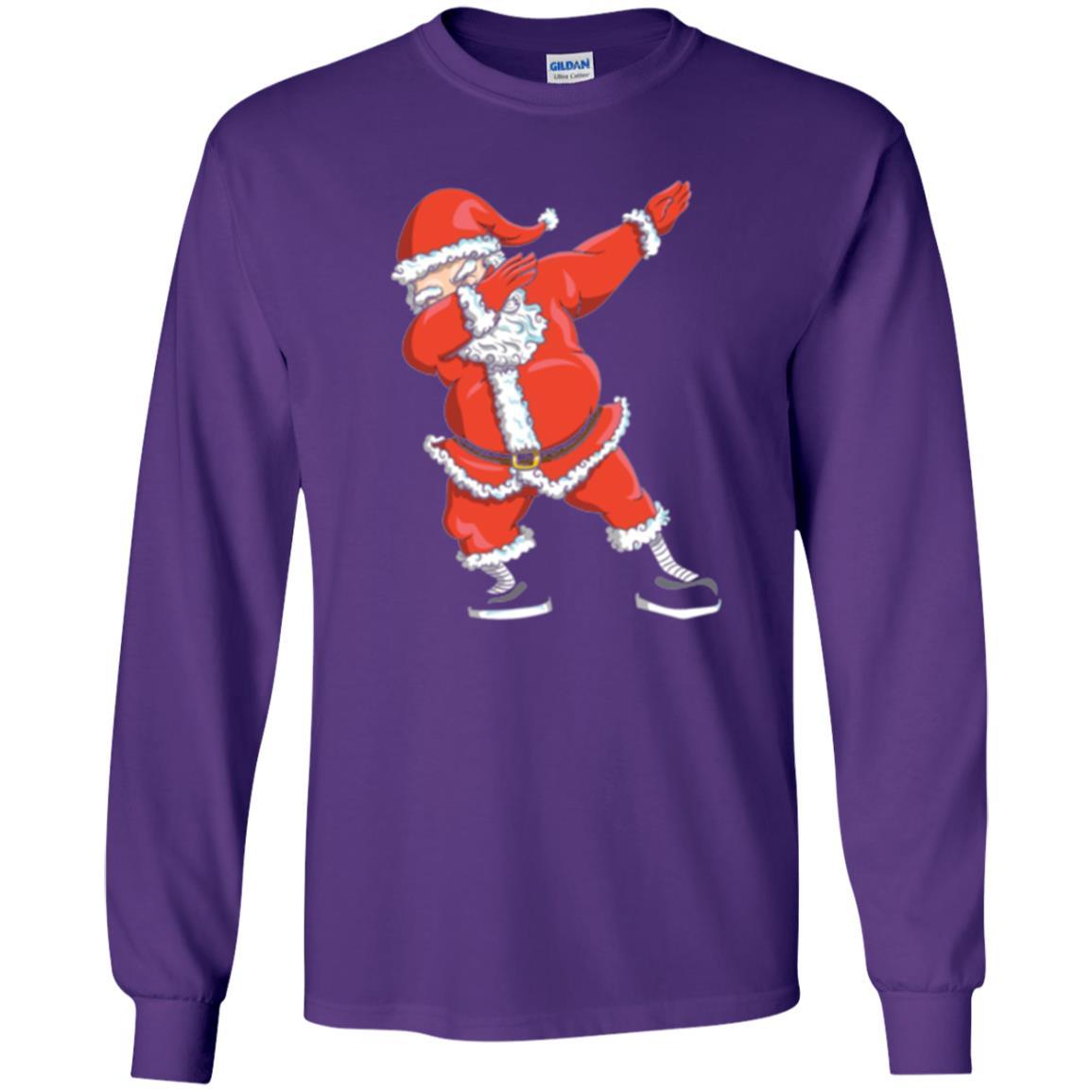 Christmas T-shirt Dabbing Santa Claus T-shirt Purple