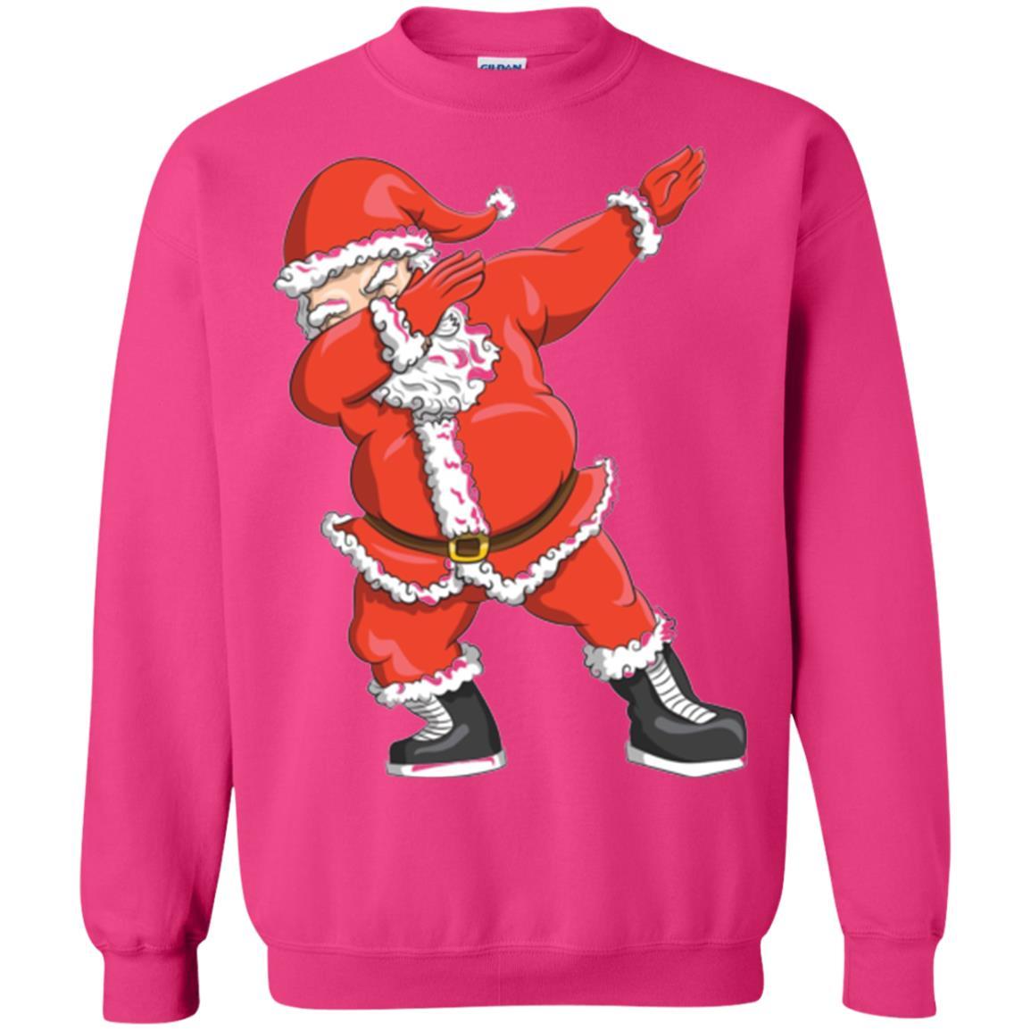 Funny Christmas T-shirt Dabbing Santa Claus Heliconia