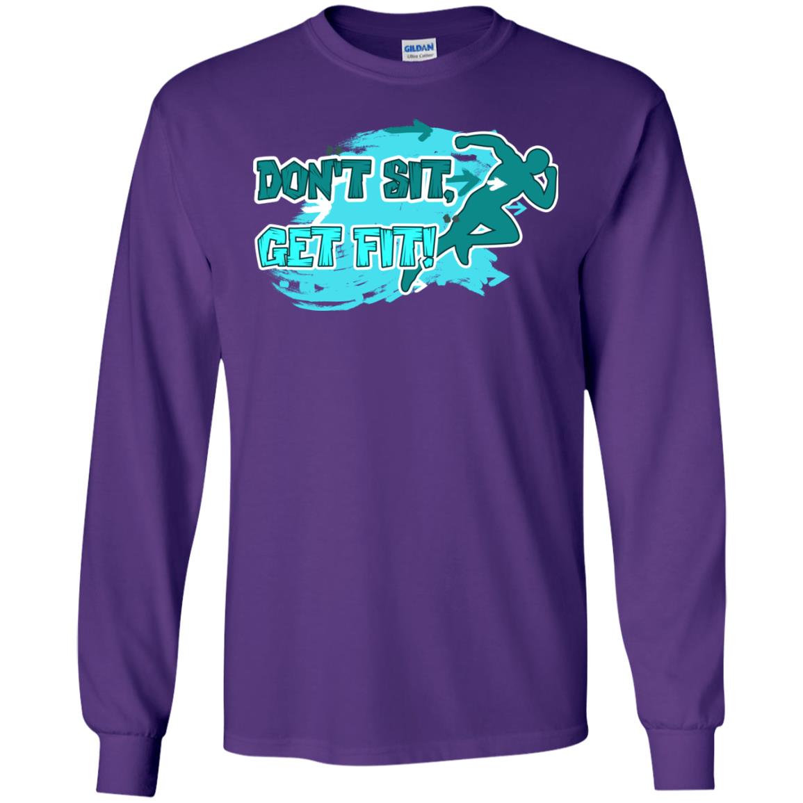 Dont Sit Get Fit Runner Shirt Purple
