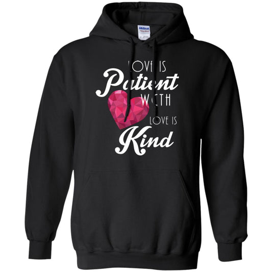 Valentines Day T-shirt Love Is Patient Love Is Kind Black