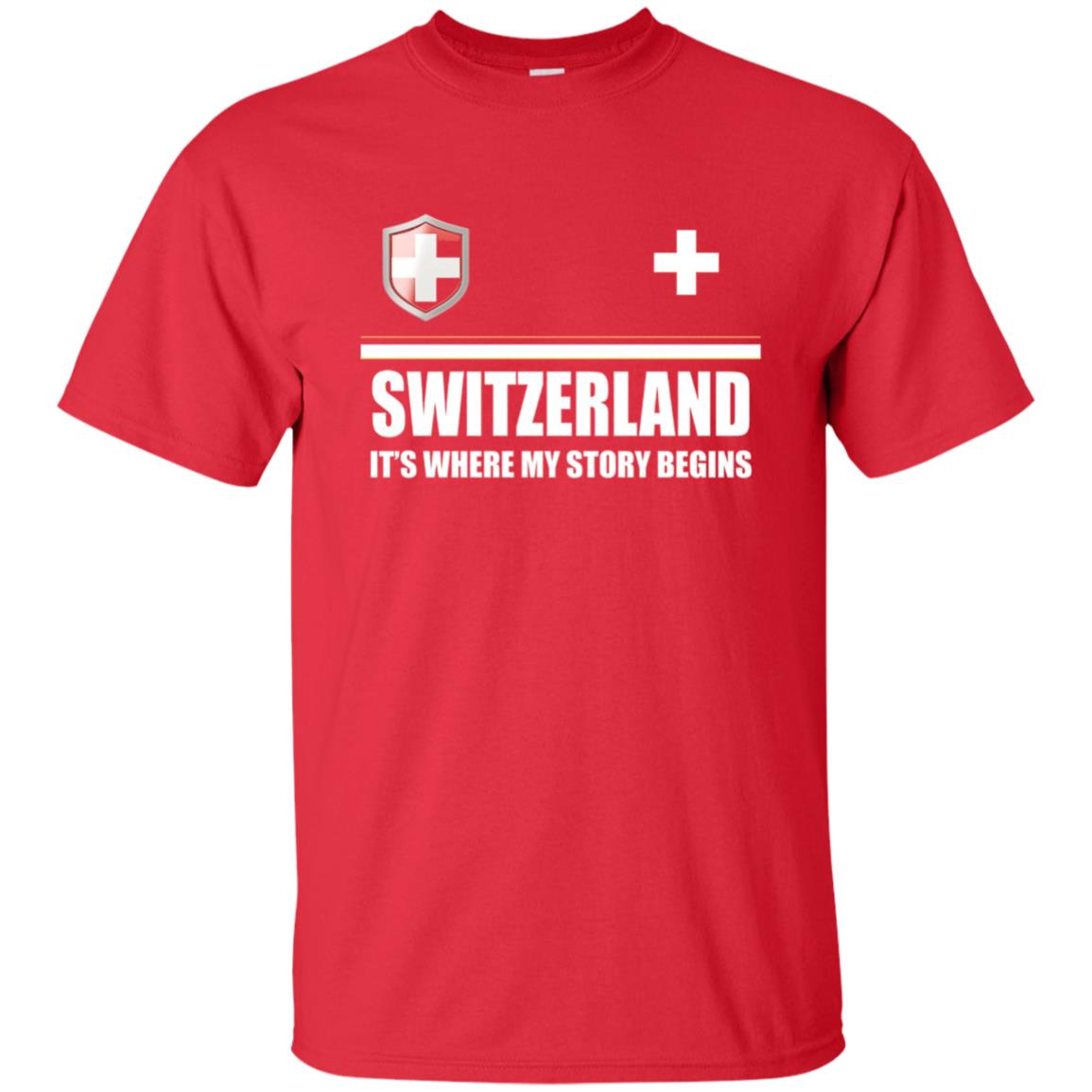Swiss T-shirt Switzerland Flag T-shirt Red