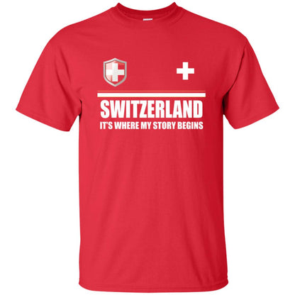 Swiss T-shirt Switzerland Flag T-shirt Red
