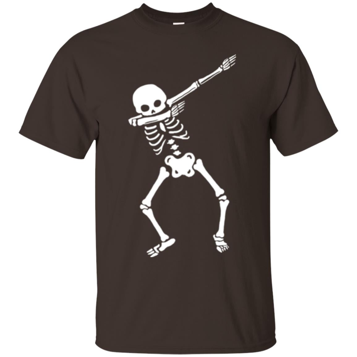 Dabbing Skeleton T Shirt Dark Chocolate
