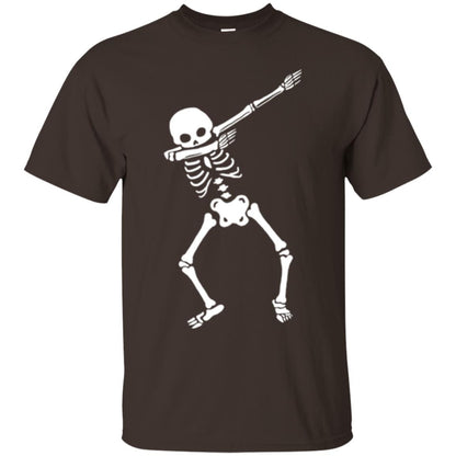 Dabbing Skeleton T Shirt Dark Chocolate