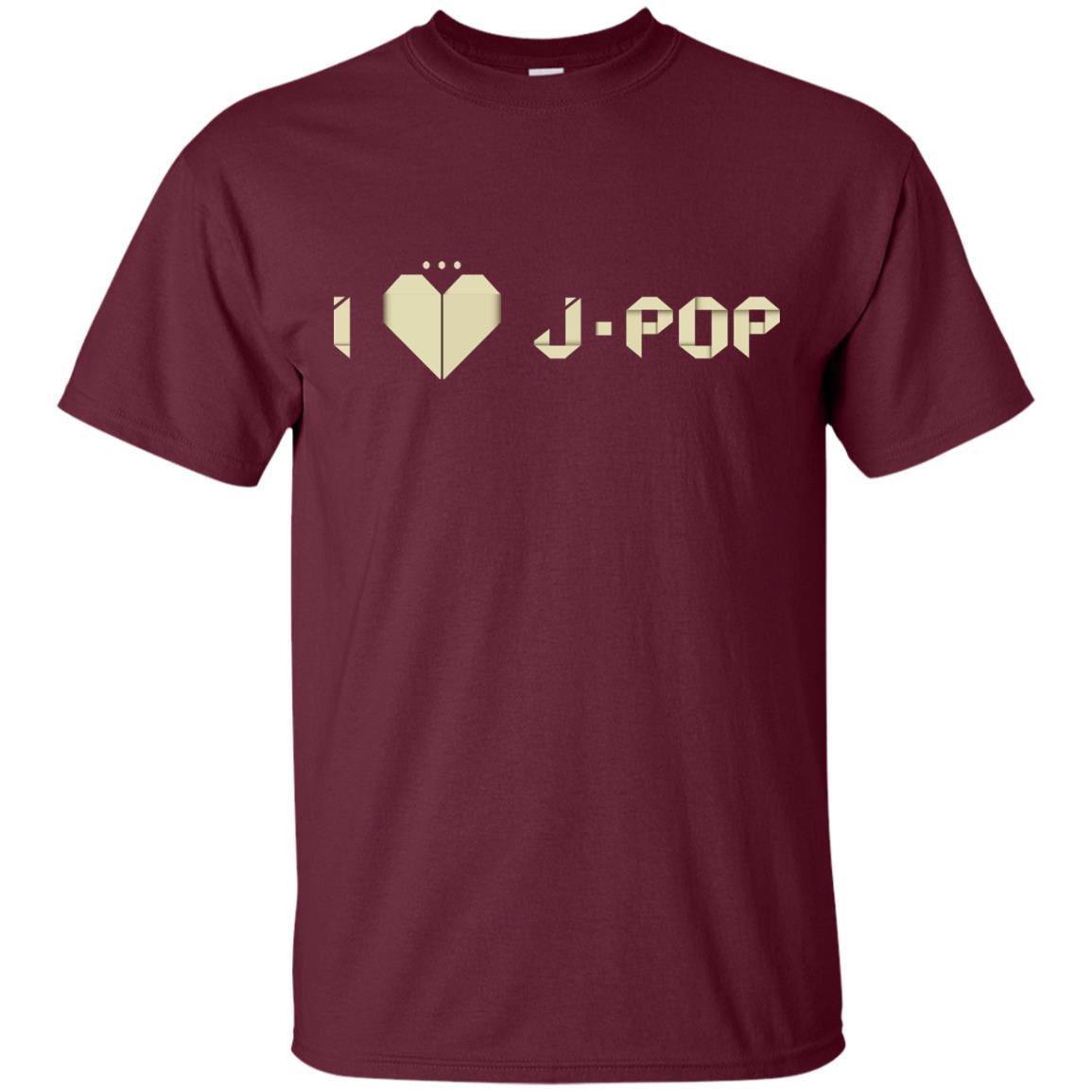 I Love J-pop T-shirt Maroon