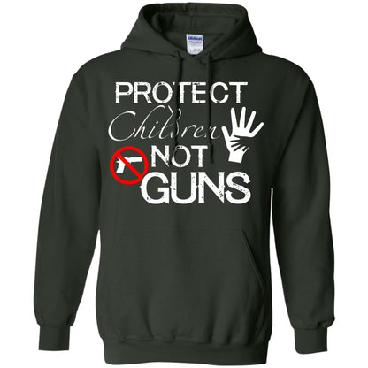 Anti Gun T-shirt Protect Children Not Gun Forest Green