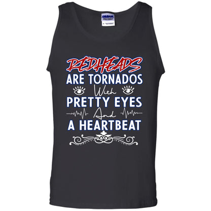 Redheads Are Tornados With Pretty Eyes And A Heartbeat Shirt Black