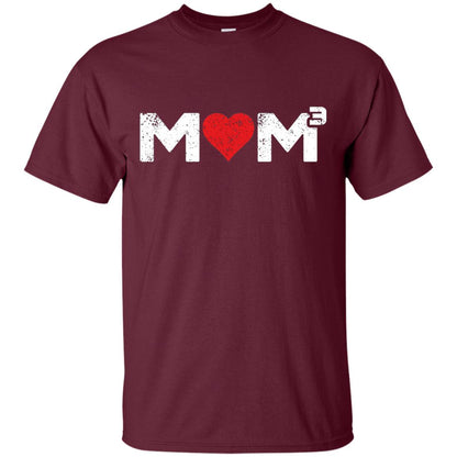 Mom3 Cubed Mother_s Day Mommy T-shirt Maroon