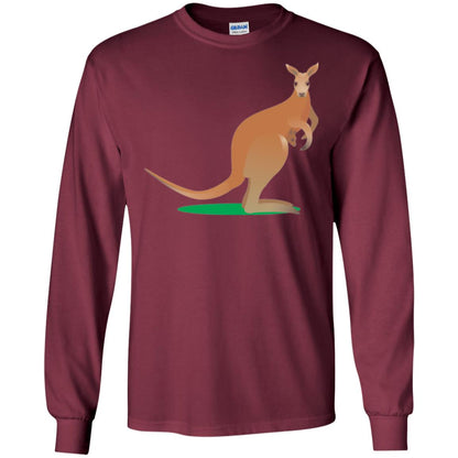 Mom Baby Kangaroo In Pouch Joey T-shirt Maroon