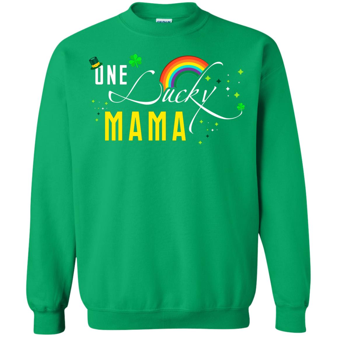 One Lucky Mama St. Patrick_s Day T-shirt Irish Green
