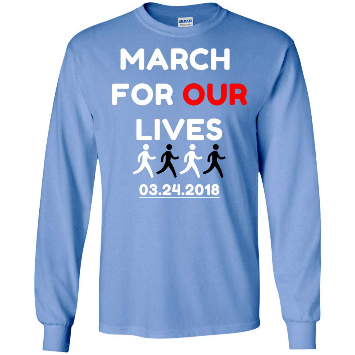 March For Our Lives Gun Control T-shirt Carolina Blue