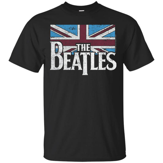 The Beatles British Flag Red Shirt Black
