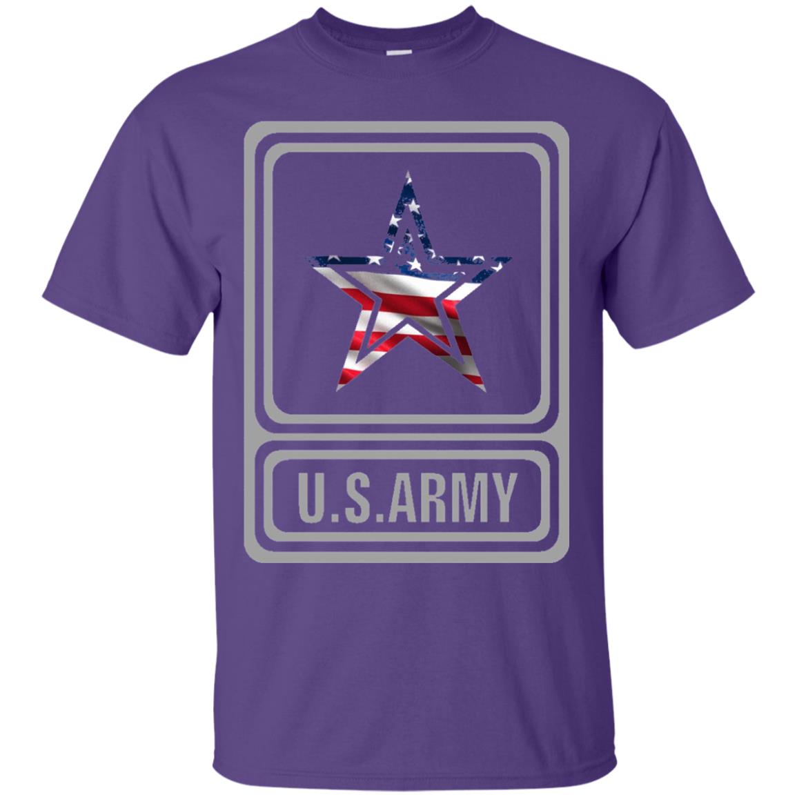 United States Army Original Us Flag T-shirt Purple