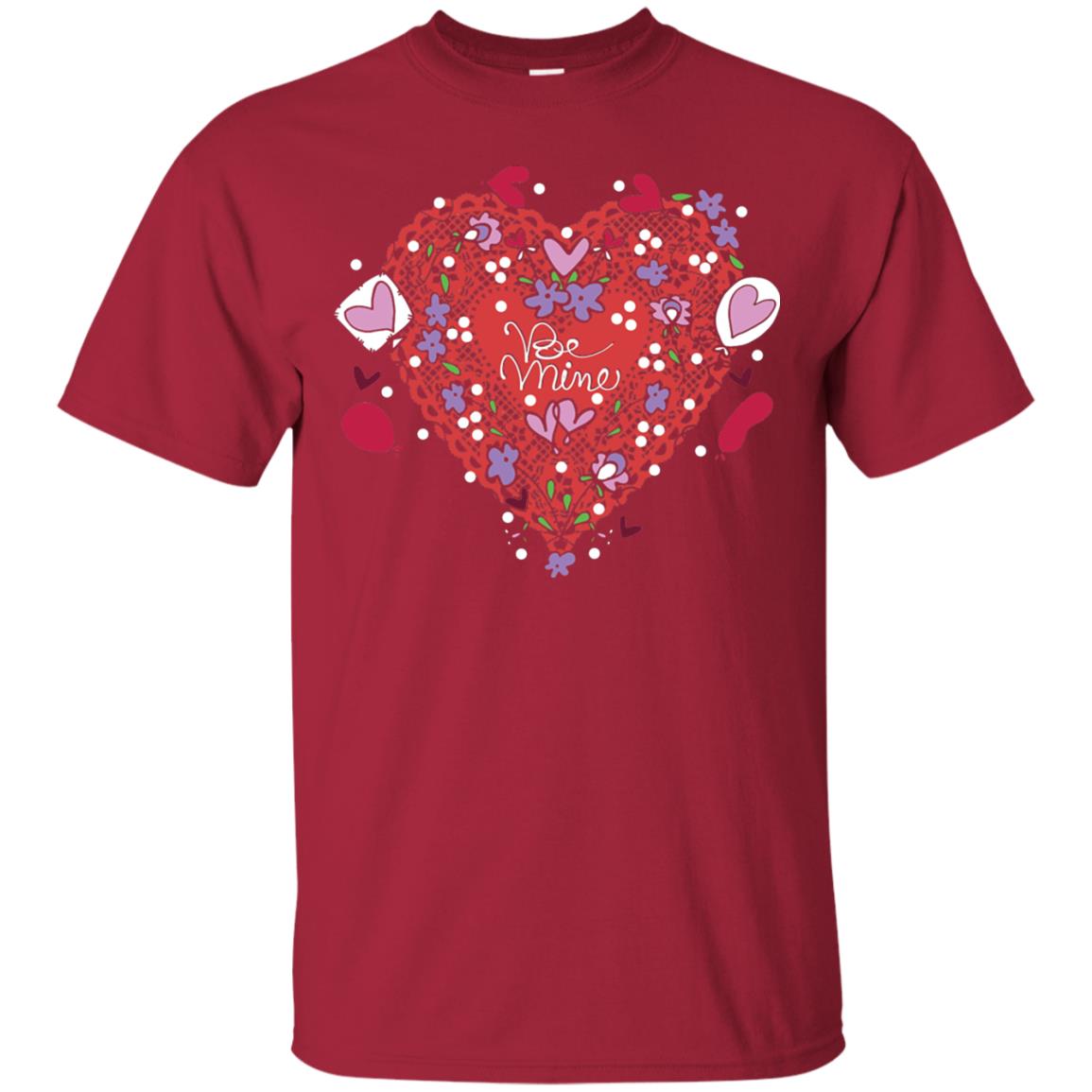 Lace Hearts Balloons Flowers T-shirt Cardinal