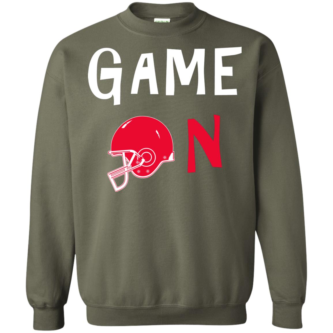 Football Lover T-shirt Game On Military Green