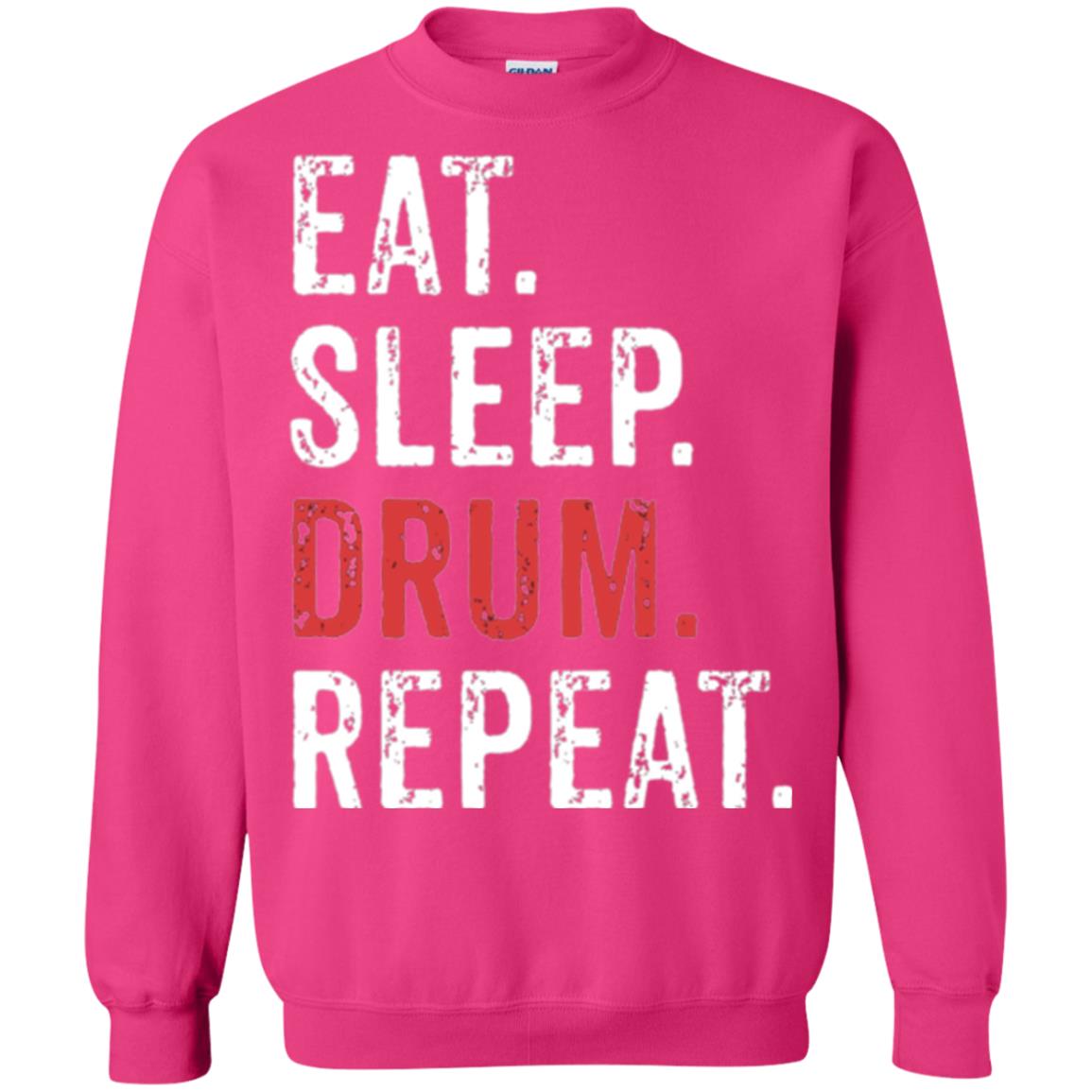 Drummer T-shirt Eat Sleep Drum Repeat Heliconia